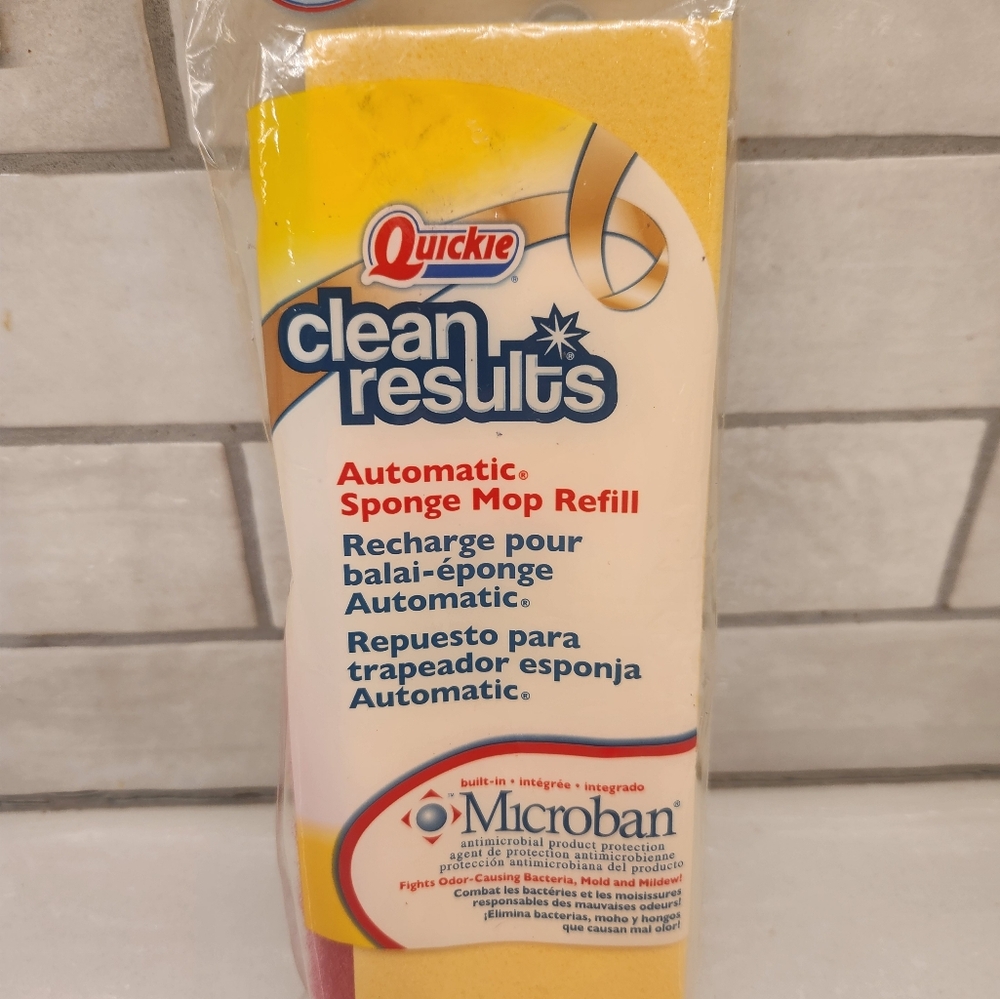 Quickie Clean Results Type S Automatic Sponge‎ Mop Head Refill #2-0442CR-06 New